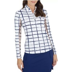 IBKUL Sun top Quarter zip shirt Long sleeve Cordova UPF 50 size XL